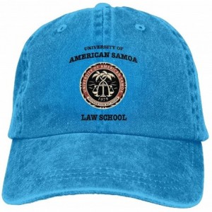 Baseball Caps Unisex University of American Samoa Law School Dyed Washed Denim Cotton Baseball Cap Hat Natural - Royalblue - ...