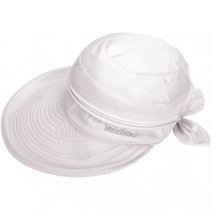 Sun Hats Baseball Caps Woman Bowknot Summer Dual Purpose Hats - White - CP11ZYCBHI5 $25.89