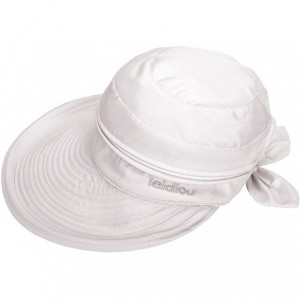 Sun Hats Baseball Caps Woman Bowknot Summer Dual Purpose Hats - White - CP11ZYCBHI5 $14.01