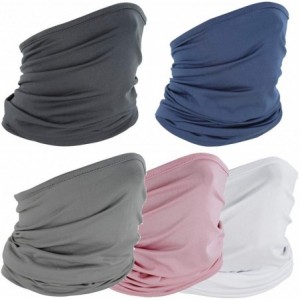 Balaclavas 5Pack Neck Gaiter Neck Scarf Breathable Balaclava UV Dust Protection for Cycling Hiking Fishing - C6197XMQ2EO $19.61