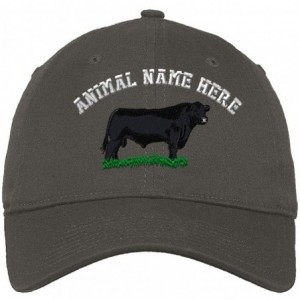 Baseball Caps Custom Low Profile Soft Hat Angus Bull Embroidery Animal Name Cotton Dad Hat - Dark Grey - CB18QQ7IGEN $23.97