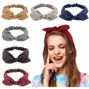 Cold Weather Headbands Headband Fashion Running Athletic Knotted - 6Pcs Solid Colors Headbands - C518ZTK0UOX $15.01