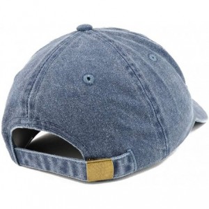 Baseball Caps Mom and Dad Pigment Dyed Couple 2 Pc Cap Set - Navy Light Blue - CI18I6Z0AEL $30.73