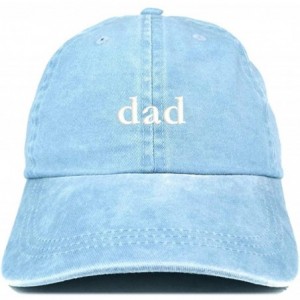 Baseball Caps Mom and Dad Pigment Dyed Couple 2 Pc Cap Set - Navy Light Blue - CI18I6Z0AEL $30.73