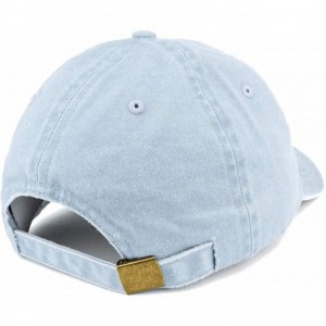 Baseball Caps Mom and Dad Pigment Dyed Couple 2 Pc Cap Set - Navy Light Blue - CI18I6Z0AEL $30.73