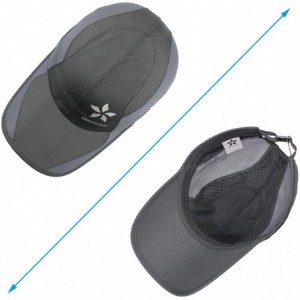 Baseball Caps Quick Dry Cap Running Hats Lightweight Breathable Soft Adjustable Outdoor Sports Hat for Men- Women - Black - C...