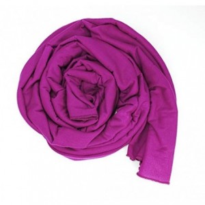 Headbands Women' Soft Stretch Headband Long Head Wrap Scarf Turban Tie (Purple) - Bright Purple - C618EWXT63U $13.11