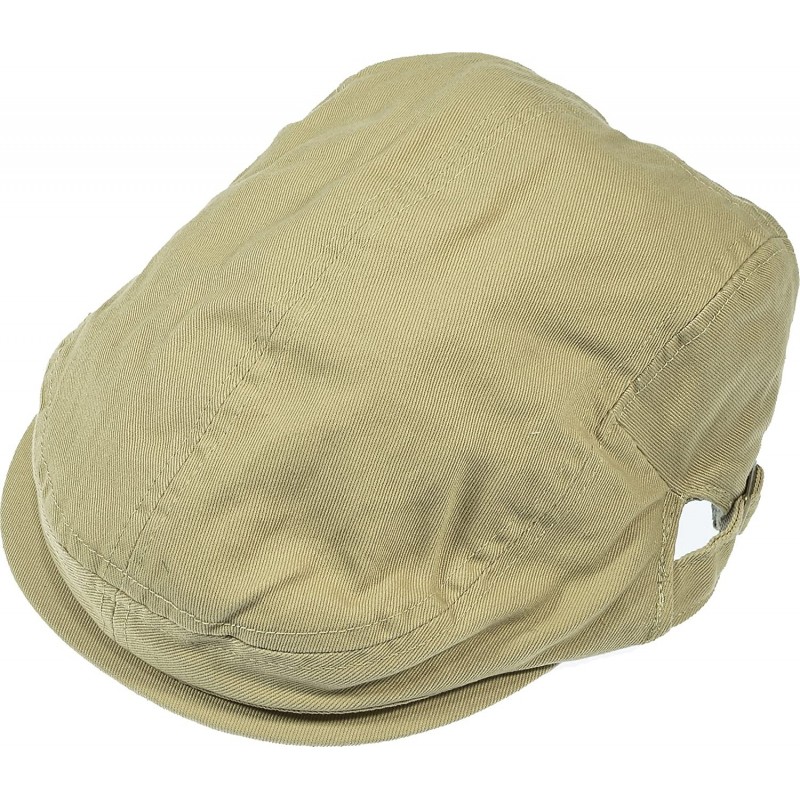 Newsboy Caps Newsboy Hat Denim Gatsby Cap Ivy Flat Driving Cotton Cabbie - Khaki - CD193WYHQWM $10.17