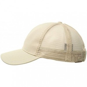 Skullies & Beanies Ponytail Cap Messy Trucker Adjustable Visor Baseball Cap Hat Unisex - Beige - C718DYSH5CL $16.75