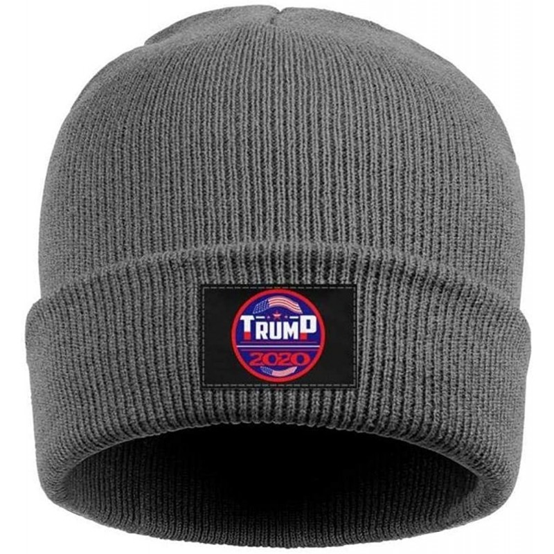 Skullies & Beanies Unisex Knit Hat Trump 45 Squared 2020 Second Presidential Term Warm FashionKnit Caps - Gray-4 - C7192E4KAT...