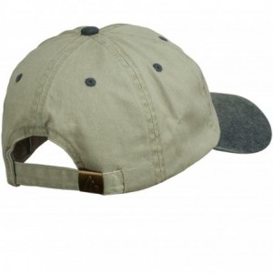 Baseball Caps US Route 66 Embroidered Pigment Dyed Washed Cap - Beige Navy - CP18GHH5SZ8 $24.62