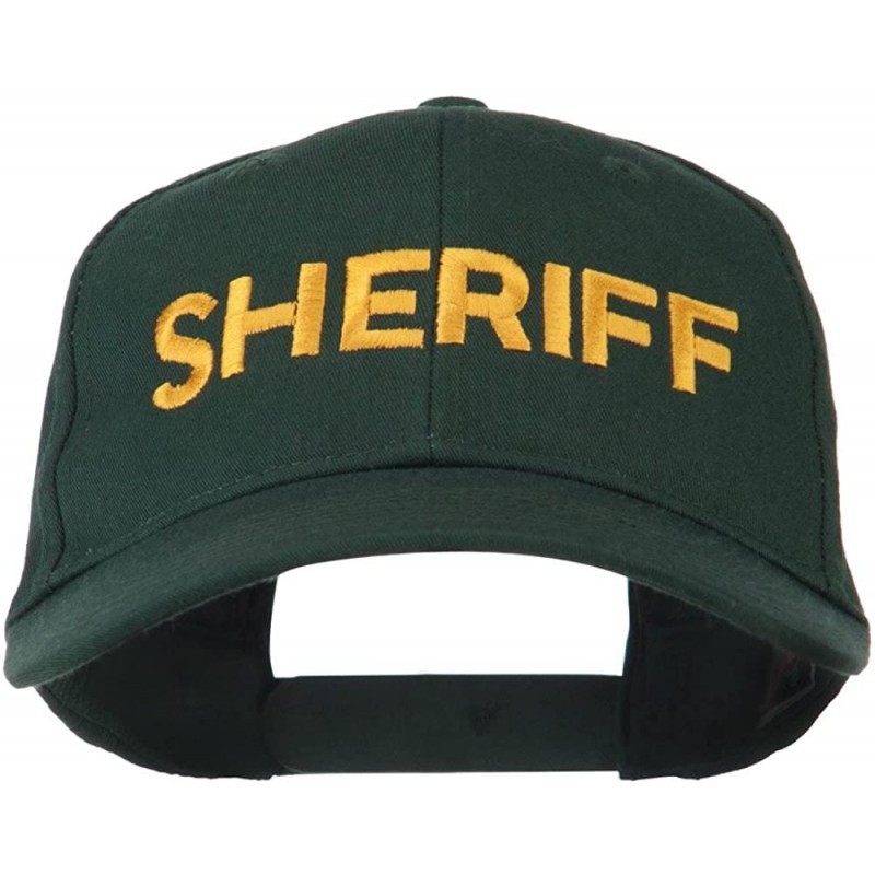Baseball Caps Sheriff Embroidered Low Profile Cap - Dark Green - CL11MJ43VXZ $27.45