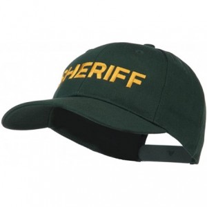 Baseball Caps Sheriff Embroidered Low Profile Cap - Dark Green - CL11MJ43VXZ $27.45