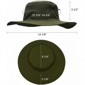 Sun Hats Outdoor Sun Hat Quick-Dry Breathable Mesh Hat Camping Cap - Army Green - CA18WCZ2O7W $17.87