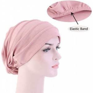 Skullies & Beanies Women Cotton Chemo Beanies Turban Head Scarves Pre-Tied Bandana for Cancer Patients Hair Loss(Pack of 4) -...