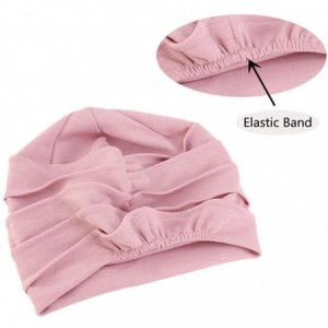Skullies & Beanies Women Cotton Chemo Beanies Turban Head Scarves Pre-Tied Bandana for Cancer Patients Hair Loss(Pack of 4) -...