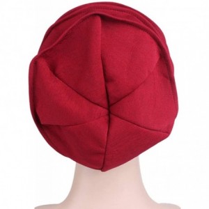 Skullies & Beanies Women Cotton Chemo Beanies Turban Head Scarves Pre-Tied Bandana for Cancer Patients Hair Loss(Pack of 4) -...