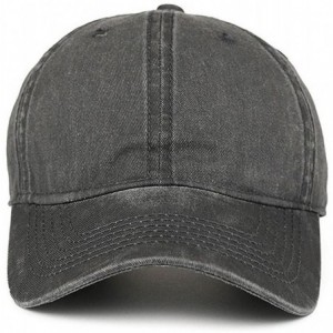 Baseball Caps Low Profile Washed Brushed Twill Cotton Adjustable Baseball Cap Dad Hat - Dark Grey - C7186A4ADUX $21.21
