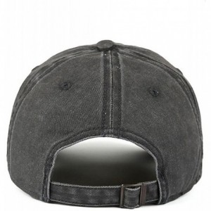 Baseball Caps Low Profile Washed Brushed Twill Cotton Adjustable Baseball Cap Dad Hat - Dark Grey - C7186A4ADUX $11.75