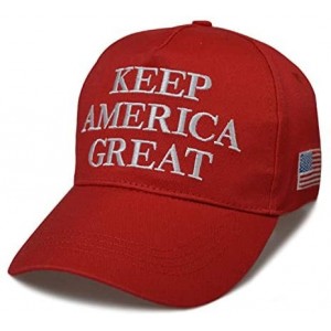 Baseball Caps Donald Trump 2020 Keep America Great Cap Adjustable Baseball Hat with USA Flag - Breathable Eyelets - CL196OIZO...