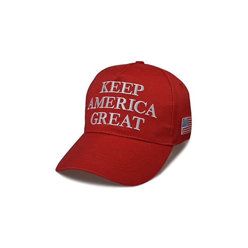 Baseball Caps Donald Trump 2020 Keep America Great Cap Adjustable Baseball Hat with USA Flag - Breathable Eyelets - CL196OIZO...