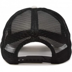 Baseball Caps Two Tone Trucker Hat Summer Mesh Cap with Adjustable Snapback Strap - Gray-black - CB17AAOREQG $8.59