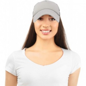 Baseball Caps Two Tone Trucker Hat Summer Mesh Cap with Adjustable Snapback Strap - Gray-black - CB17AAOREQG $8.59