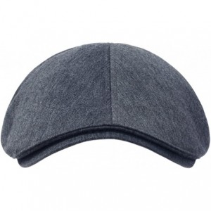 Newsboy Caps Cotton Flat Cap Cabbie Hat Gatsby Ivy Cap Irish Hunting Hat Newsboy - Blue Grey - CD119BSJZ19 $25.34