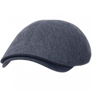 Newsboy Caps Cotton Flat Cap Cabbie Hat Gatsby Ivy Cap Irish Hunting Hat Newsboy - Blue Grey - CD119BSJZ19 $25.34