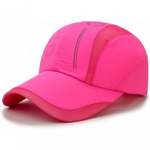 Baseball Caps Quick Dry Sports Cap Unisex Sun Hat Summer UV Protection Outdoor Cap - Rose - CJ18T9UMK44 $7.58