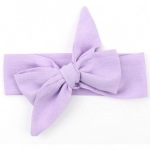 Berets Baby Girls Headband Elastics For Newborns Elastic Hair Head Band - Purple - CU12O134KDR $14.35