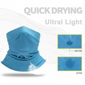 Balaclavas Unisex Multi-Use Summer UV Protection Neck Gaiter Face Cover Scarf for Cycling Running Hiking Fishing - Aquamrine ...