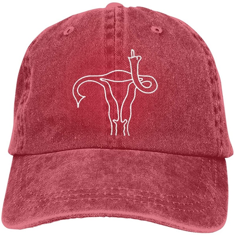 Baseball Caps Women's&Men's Pocket Design Adjustable Washed Baseball Cap Unisex Hats - Red - C3193UU2LEK $22.06