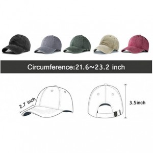 Baseball Caps Women's&Men's Pocket Design Adjustable Washed Baseball Cap Unisex Hats - Red - C3193UU2LEK $22.06