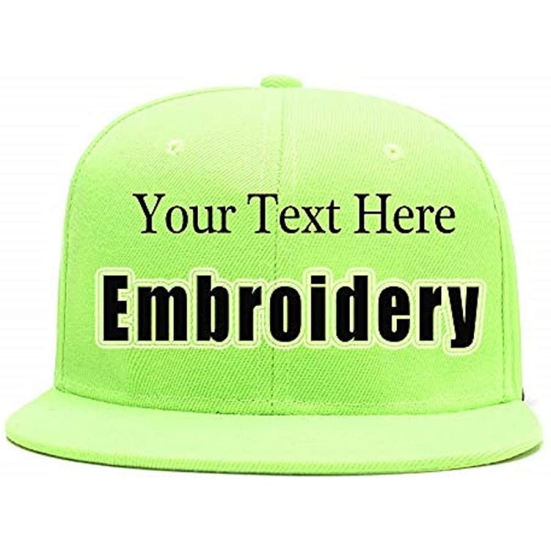 Baseball Caps Custom Embroidered Hat-Personalized Hat-Trucker Cap-Adjustable Dad Cap Add Text(Black) - Light Green - CG18H259...