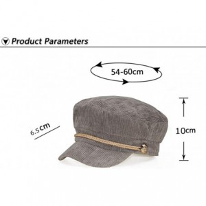 Newsboy Caps Women Ladies Hat Corduroy Captain's Breton Cap Beatles Lennon Newsboy Cadet Black - Red - CF18LL7OOO5 $15.32