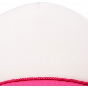 Baseball Caps Two Tone Trucker Hat Summer Mesh Cap with Adjustable Snapback Strap - Hot Pink - C012O6R32W8 $8.80