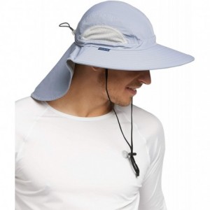 Sun Hats UPF 50+ Protective Outback Sun Hat - Universal Fit - Blue Grey / Light Grey - CO18EOK4GY5 $50.56