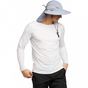 Sun Hats UPF 50+ Protective Outback Sun Hat - Universal Fit - Blue Grey / Light Grey - CO18EOK4GY5 $50.56