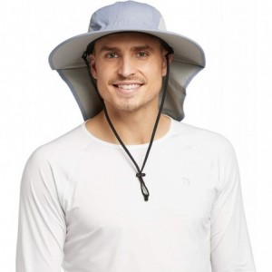 Sun Hats UPF 50+ Protective Outback Sun Hat - Universal Fit - Blue Grey / Light Grey - CO18EOK4GY5 $50.56