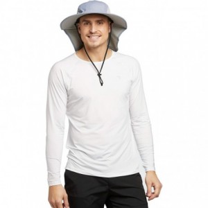 Sun Hats UPF 50+ Protective Outback Sun Hat - Universal Fit - Blue Grey / Light Grey - CO18EOK4GY5 $50.56