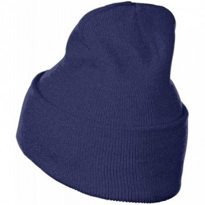 Skullies & Beanies USA Ukraine Flag Cuffed Plain Beanie Hat Skull Knit Hat Cap - Navy - CO18L42IYN2 $15.99