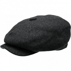 Newsboy Caps Men's Premium 8 Panel Wool Blend Newsboy Ivy Hat with Socks. - Deep Charcoal - CH12O2TGPO2 $22.28