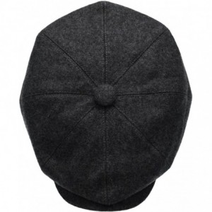 Newsboy Caps Men's Premium 8 Panel Wool Blend Newsboy Ivy Hat with Socks. - Deep Charcoal - CH12O2TGPO2 $22.28