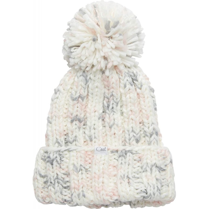 Skullies & Beanies Opal Space Dye Chunky Pom Beanie Winter Hat - White - CB18YNG4ZS7 $37.53