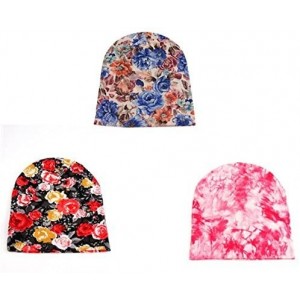 Skullies & Beanies 3 pcs Women's Winter Fashion Beanie Collection - 404hb-rd + 403hb-bl + 406hb-pk - CV11R479XLB $14.43