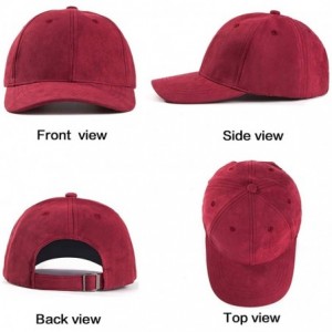 Baseball Caps Baseball Cap with Buttons for Hanging Dad Hat for Women Men Faux Suede Cap 2Pack - C618MGLDZTC $11.19