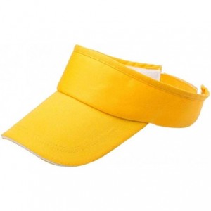 Visors Sun Sports Visor Men Women-Cotton Cap Hat-Baseball Cap - Ye - C4196MYO2RM $6.65