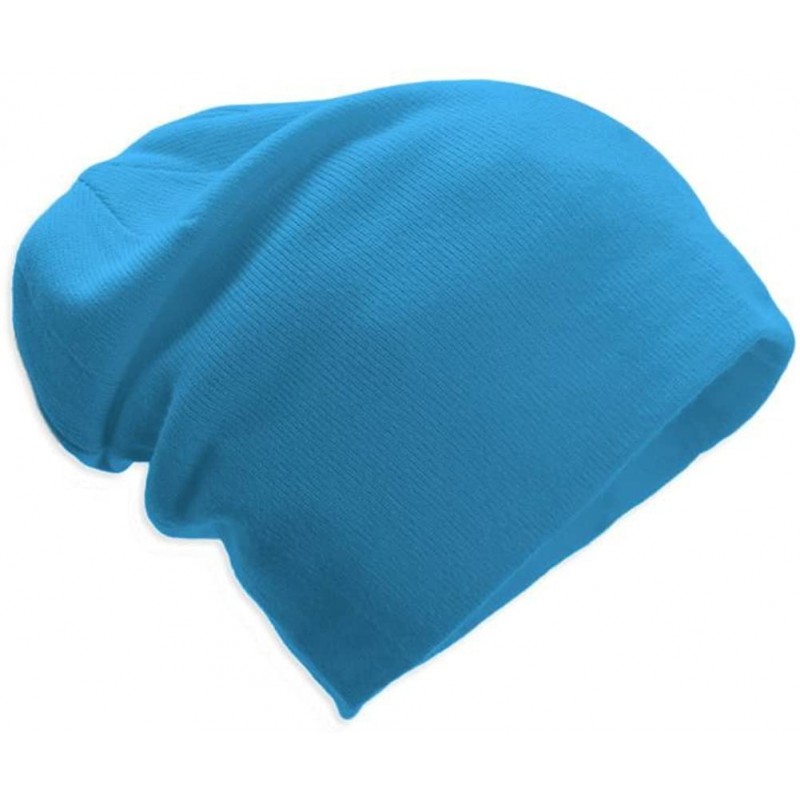 Skullies & Beanies Slouchy Design Beanie - Blue - CW11UM6B1T3 $8.02