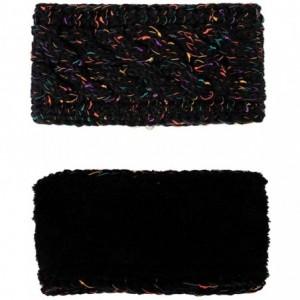 Cold Weather Headbands Womens Ear Warmers Headbands Winter - Confetti- Black+oatmeal(2 Pack) - C618XS9D5CH $11.61